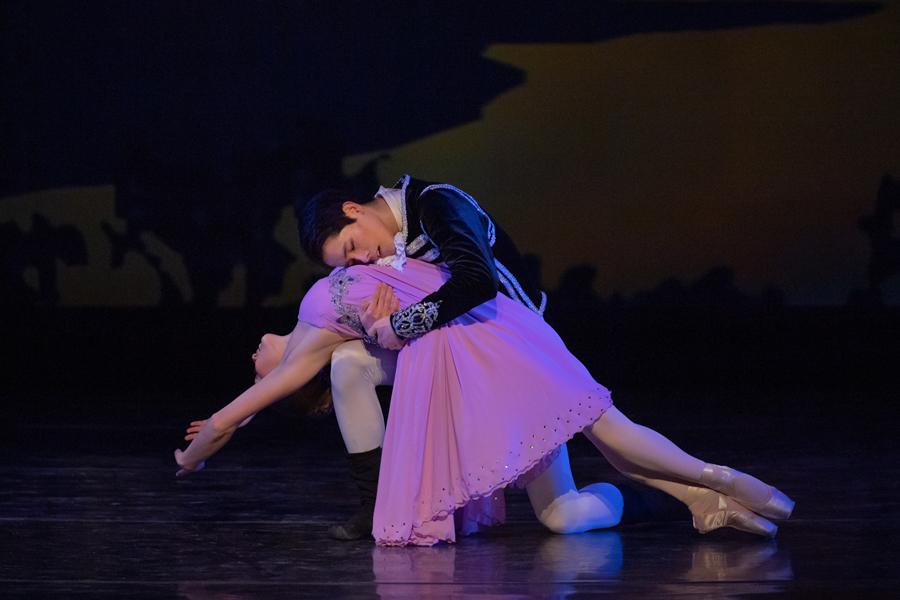 two ballet dancers performing nutcracker
